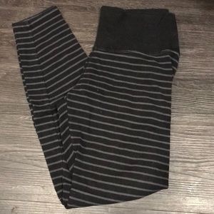 Striped high waisted leggings